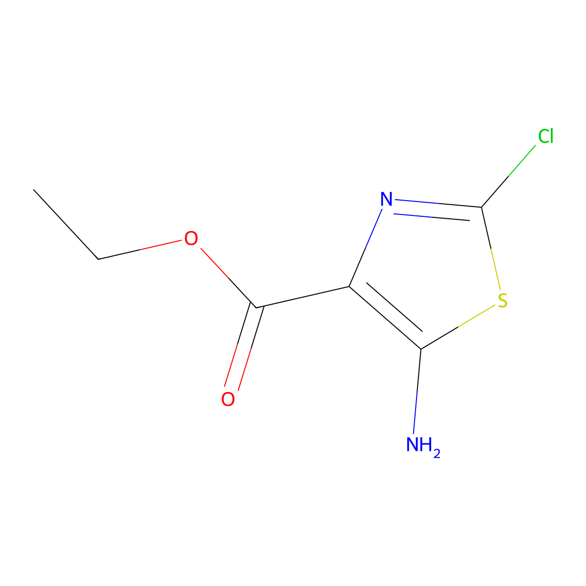 5-Amino-2-chloro-thiazole-4-carboxylic acid ethyl ester molecular structure, CAS 1340583-40-5