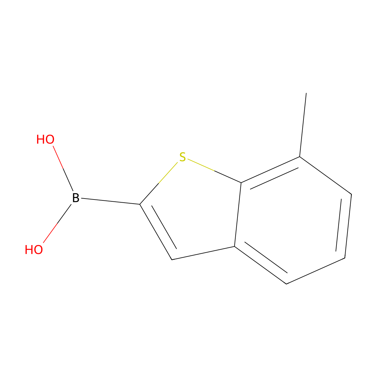 (7-Methyl-1-benzothiophen-2-yl)boronic acid molecular structure, CAS 1340599-91-8