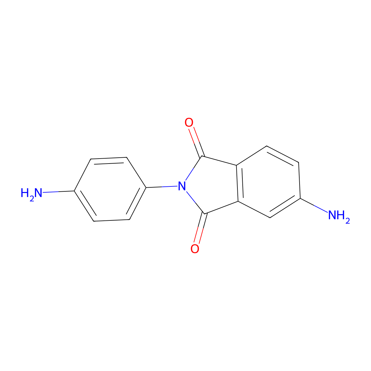 5-Amino-2-(4-aminophenyl)-1H-isoindole-1,3(2H)-dione molecular structure, CAS 13406-77-4