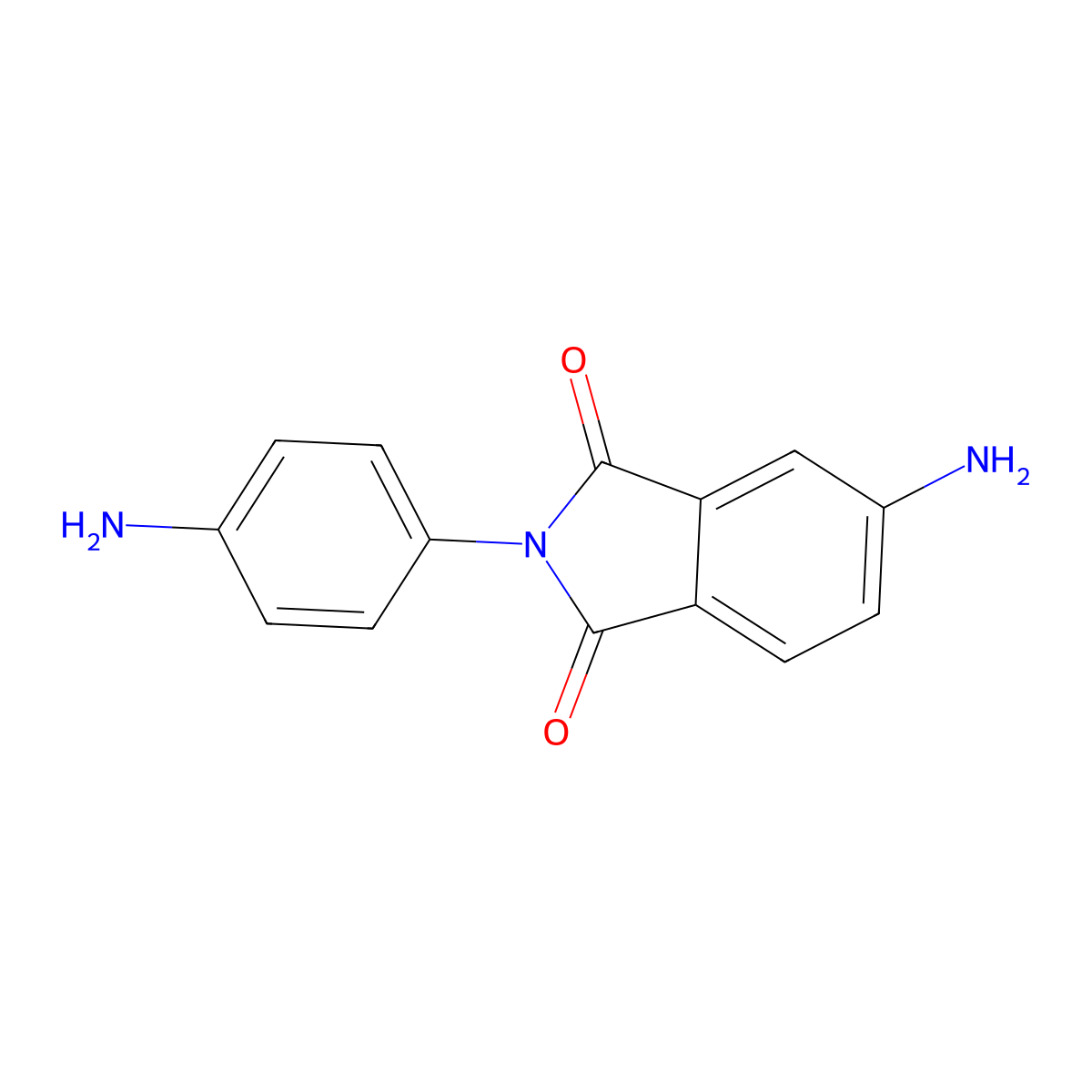 5-Amino-2-(4-aminophenyl)-1H-isoindole-1,3(2H)-dione molecular structure, CAS 13406-77-4