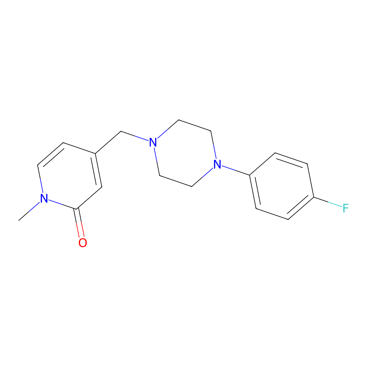 4-{[4-(4-Fluorophenyl)piperazin-1-yl]methyl}-1-methyl-1,2-dihydropyridin-2-one molecular structure, CAS 1340695-81-9