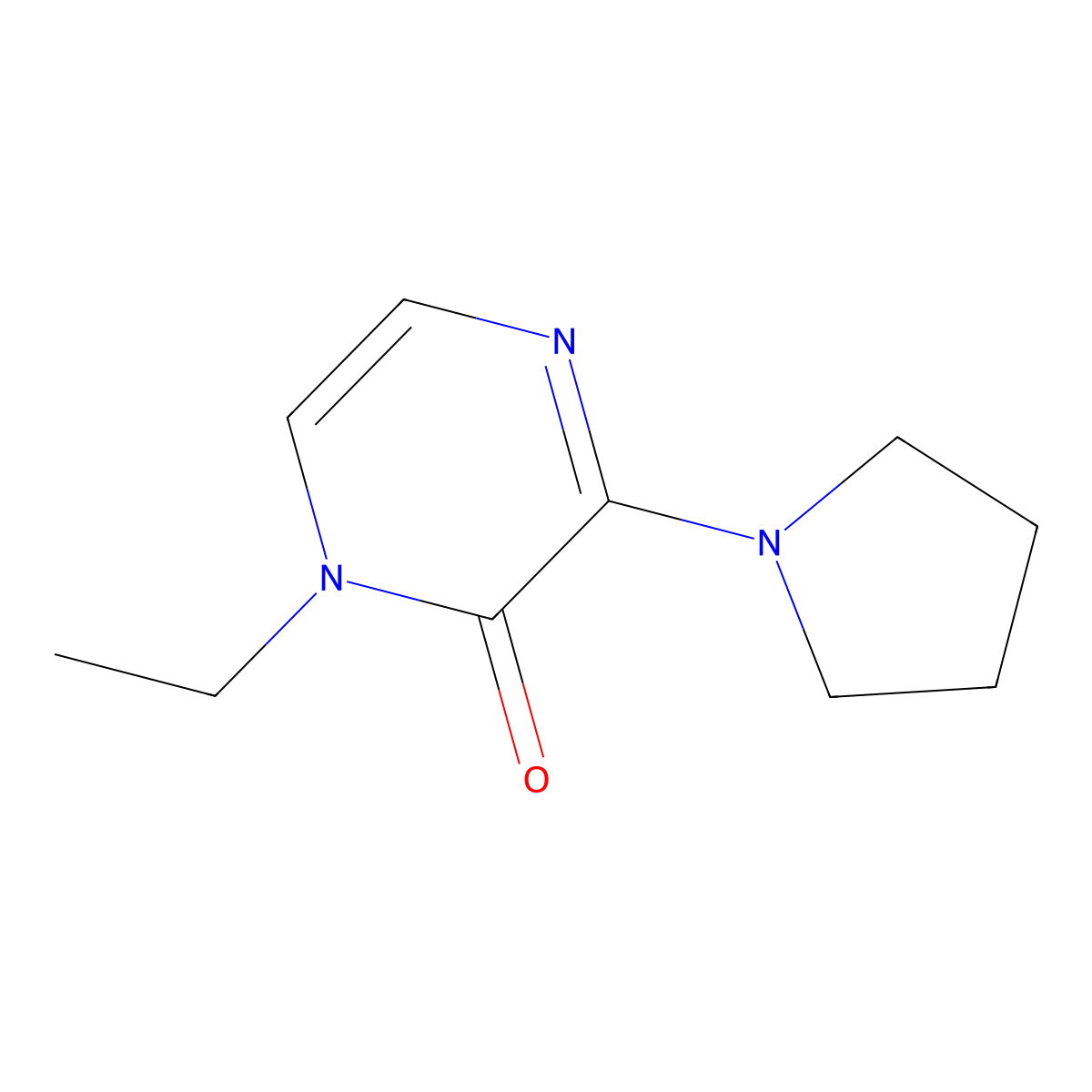 1-Ethyl-3-(pyrrolidin-1-YL)-1,2-dihydropyrazin-2-one molecular structure, CAS 1340698-20-5