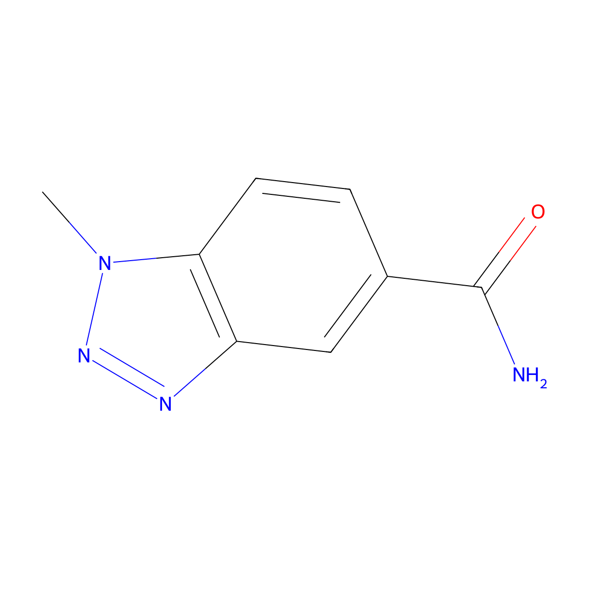 1-Methyl-1H-benzotriazole-5-carboxylic acid amide molecular structure, CAS 1340698-43-2