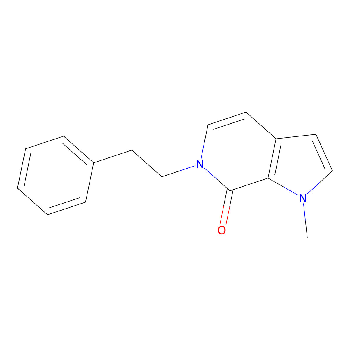 1-methyl-6-(2-phenylethyl)-1H,6H,7H-pyrrolo[2,3-c]pyridin-7-one molecular structure, CAS 1340724-86-8
