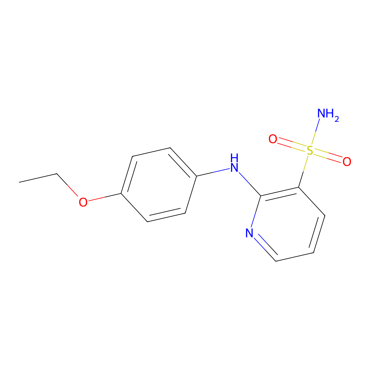 2-[(4-Ethoxyphenyl)amino]pyridine-3-sulfonamide molecular structure, CAS 1340737-22-5