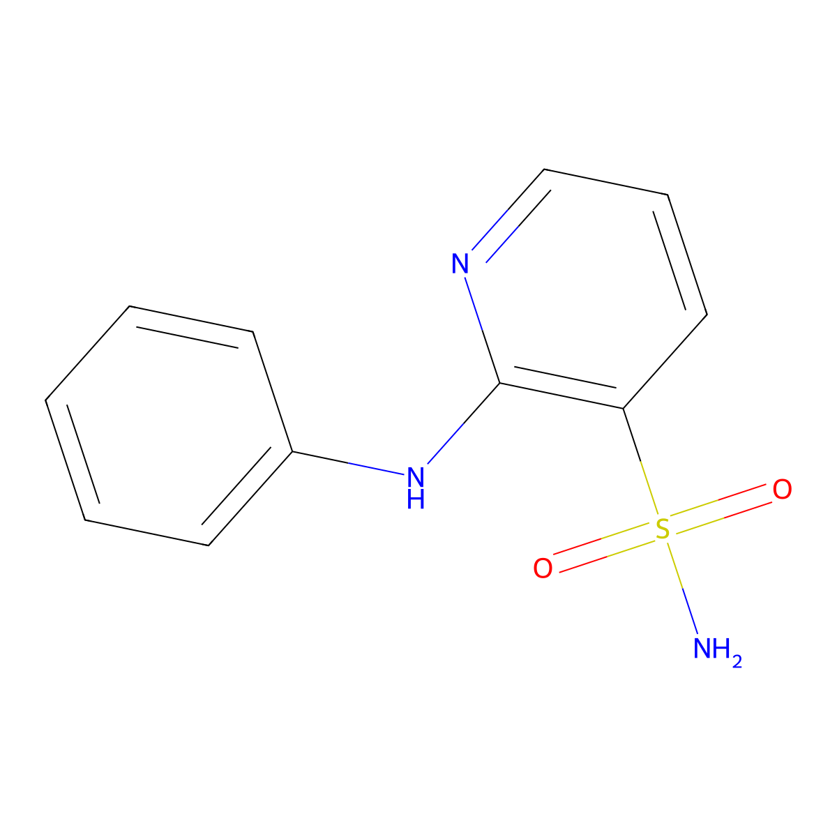 2-Anilinopyridine-3-sulfonamide molecular structure, CAS 1340791-40-3