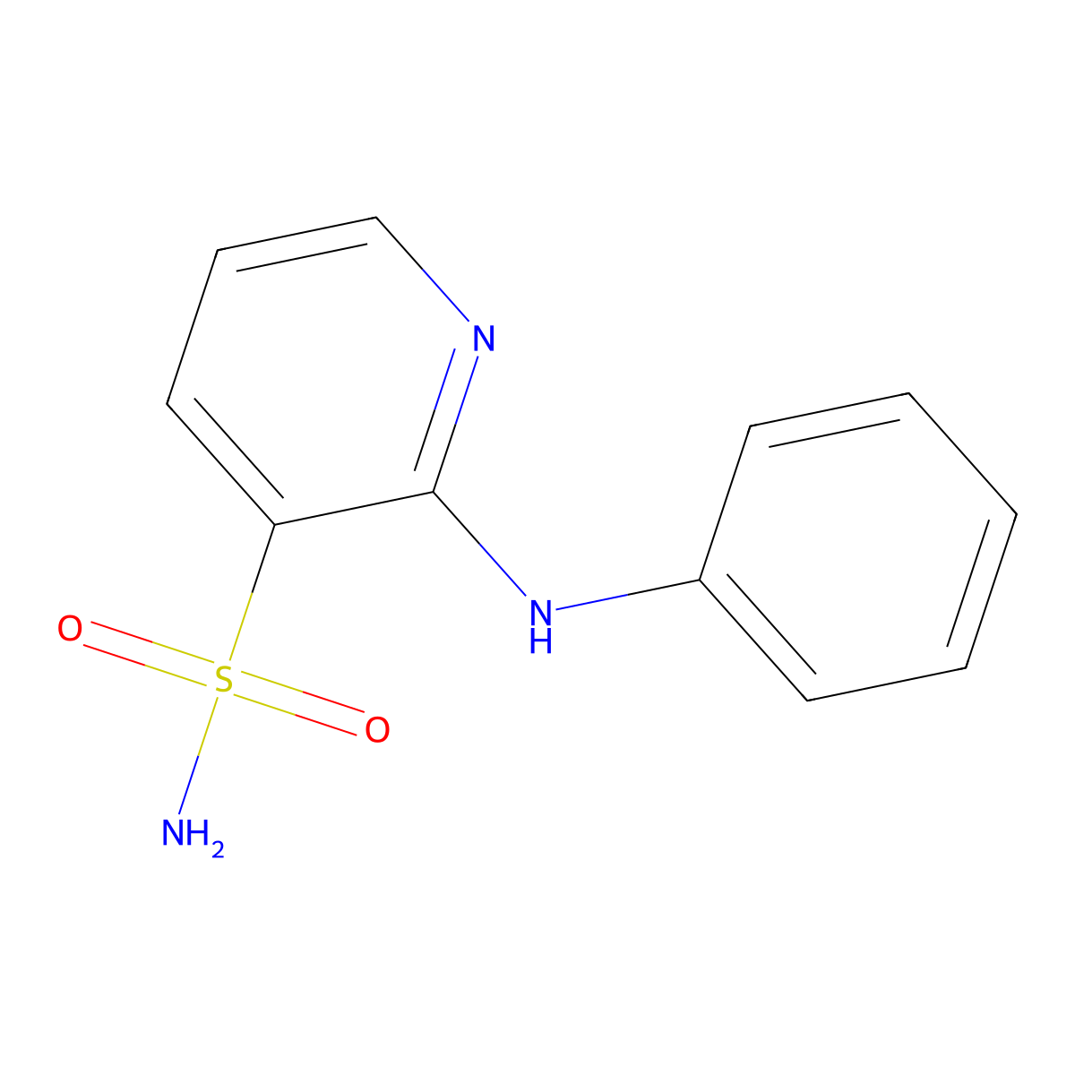 2-Anilinopyridine-3-sulfonamide molecular structure, CAS 1340791-40-3