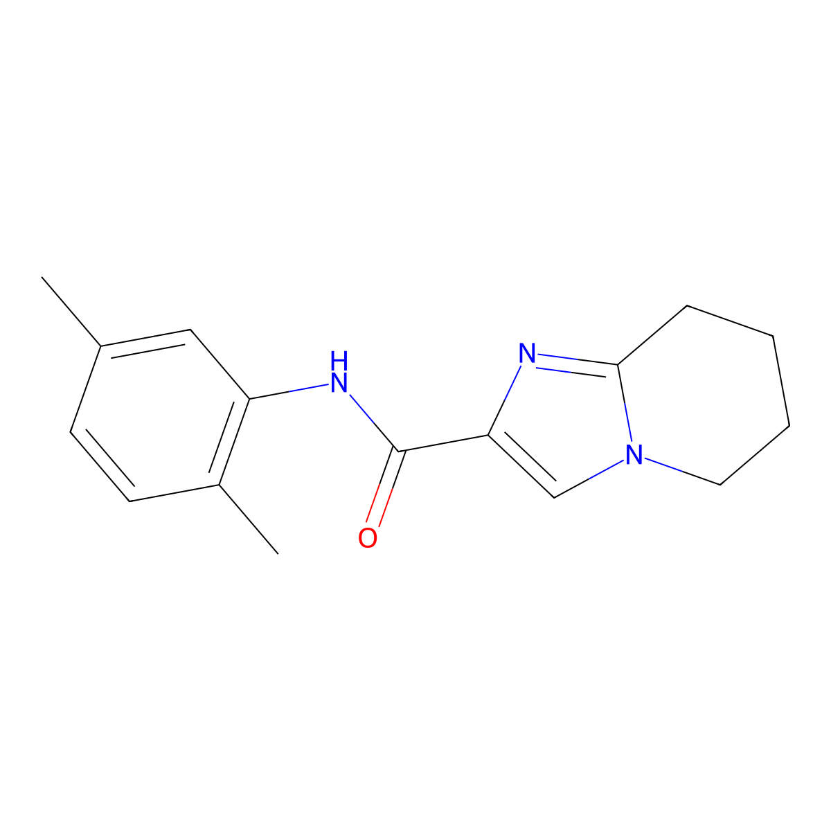 N-(2,5-dimethylphenyl)-5,6,7,8-tetrahydroimidazo[1,2-a]pyridine-2-carboxamide molecular structure, CAS 1340791-50-5