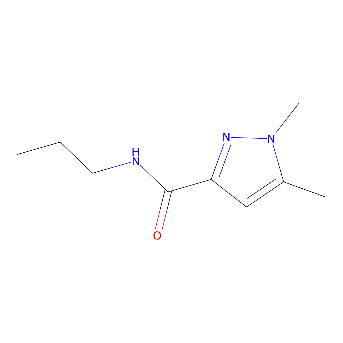 1,5-Dimethyl-N-propyl-1H-pyrazole-3-carboxamide molecular structure, CAS 1340810-97-0