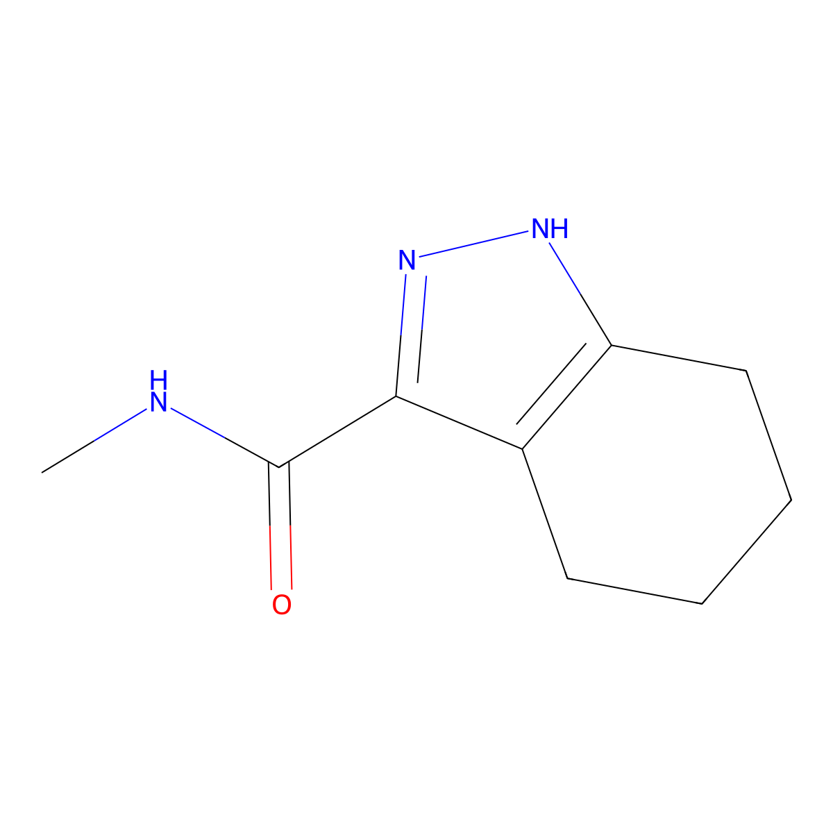 N-methyl-4,5,6,7-tetrahydro-1H-indazole-3-carboxamide molecular structure, CAS 1340811-05-3