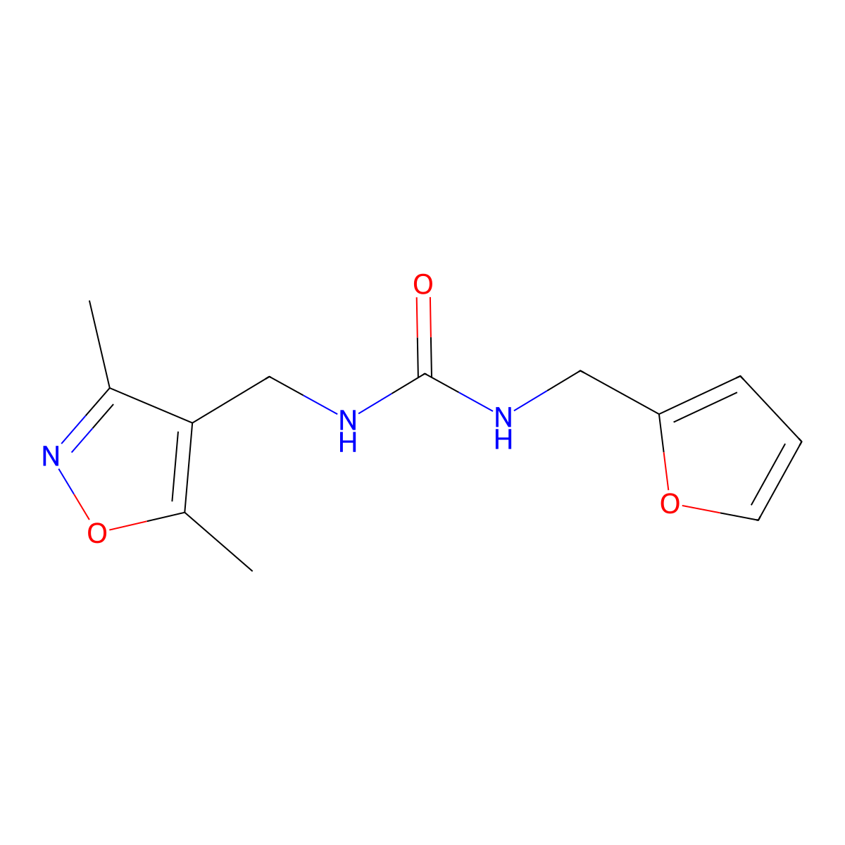 3-[(3,5-Dimethyl-1,2-oxazol-4-YL)methyl]-1-[(furan-2-YL)methyl]urea molecular structure, CAS 1340812-45-4