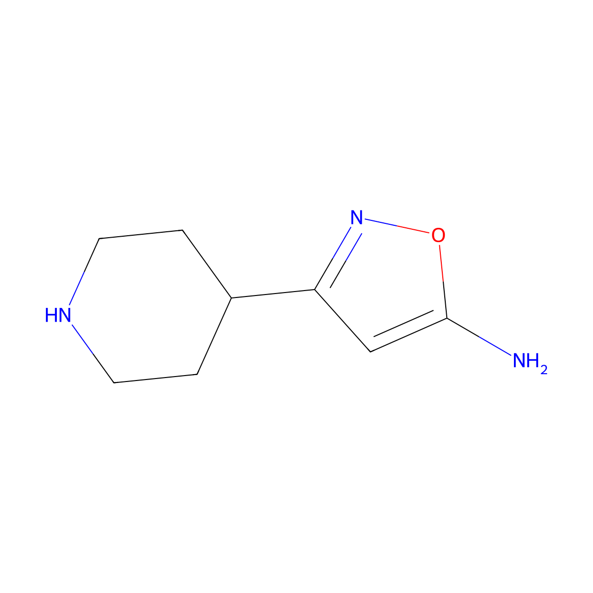 3-(4-Piperidyl)-5-isoxazolamine molecular structure, CAS 1340814-73-4
