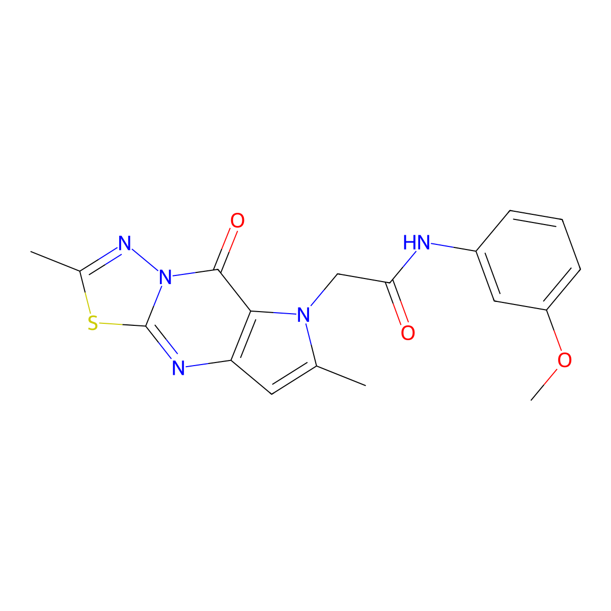 2-{5,11-dimethyl-2-oxo-10-thia-1,4,8,12-tetraazatricyclo[7.3.0.0^{3,7}]dodeca-3(7),5,8,11-tetraen-4-yl}-N-(3-methoxyphenyl)acetamide molecular structure, CAS 1340850-78-3