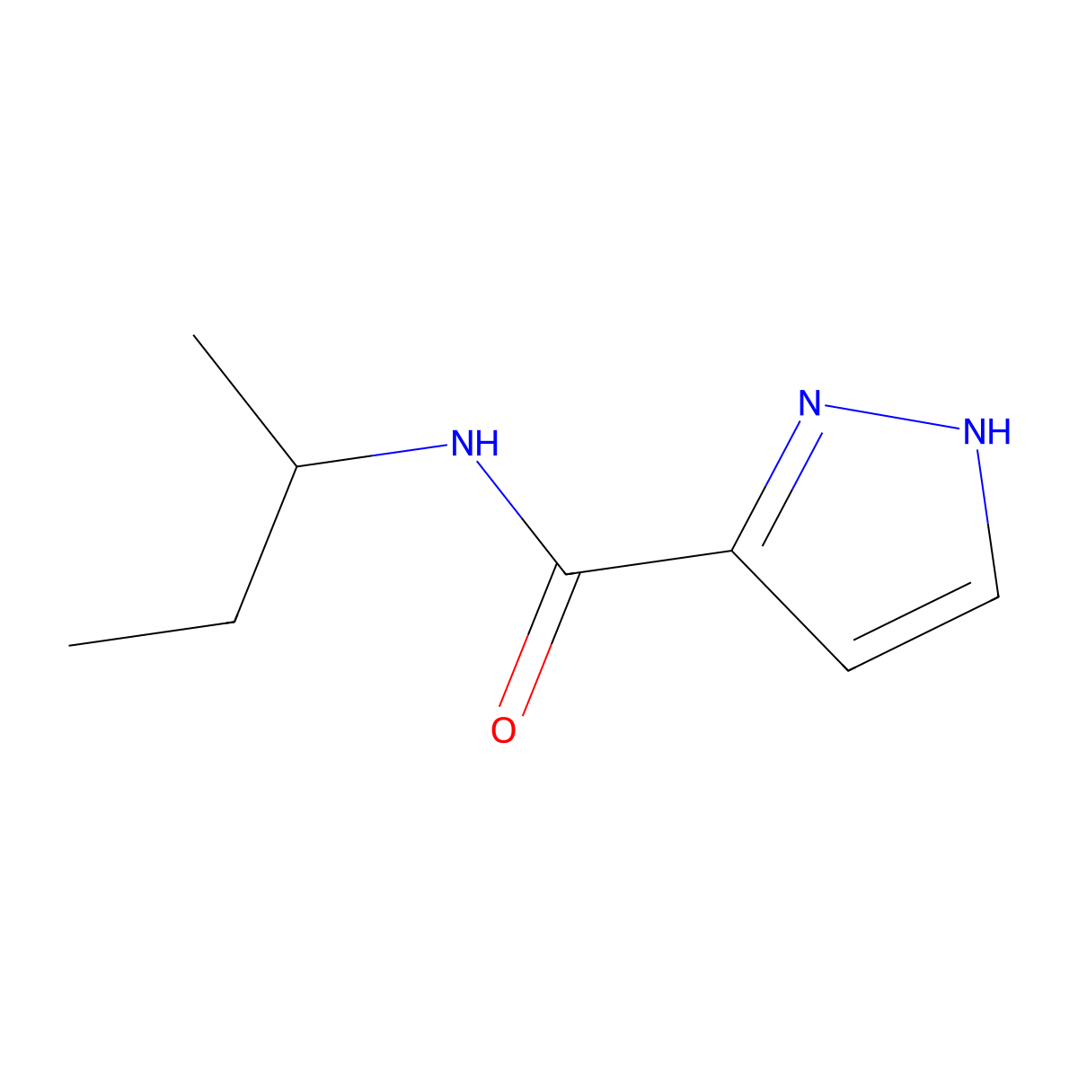 N-(sec-butyl)-1H-pyrazole-3-carboxamide molecular structure, CAS 1340866-40-1