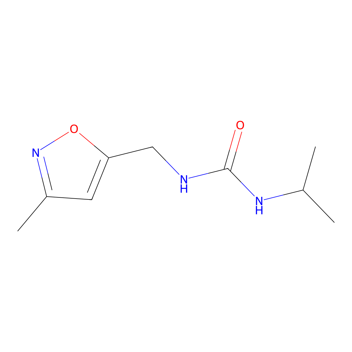 1-Isopropyl-3-((3-methylisoxazol-5-yl)methyl)urea molecular structure, CAS 1340872-59-4