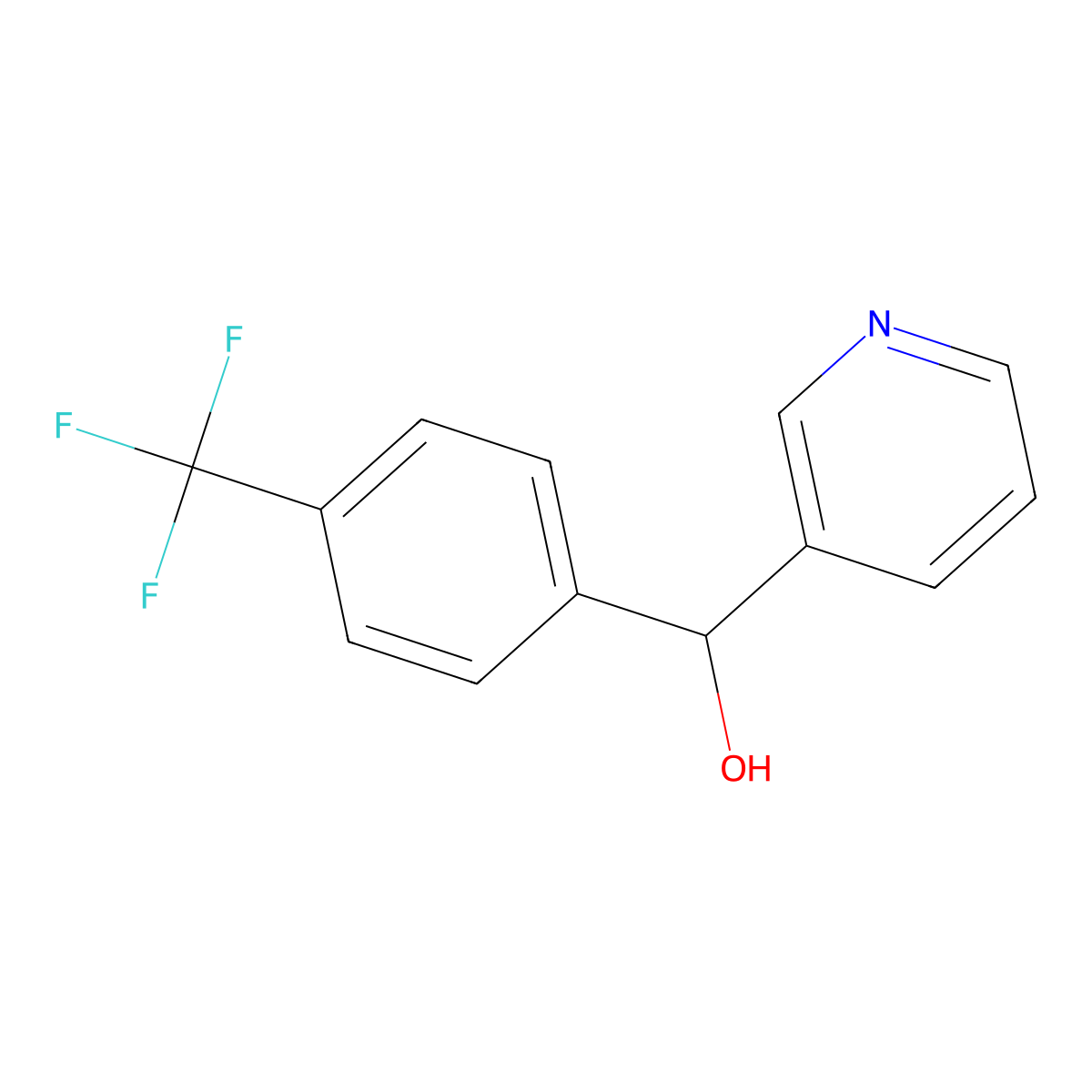 Pyridin-3-yl(4-(trifluoromethyl)phenyl)methanol molecular structure, CAS 1340875-16-2