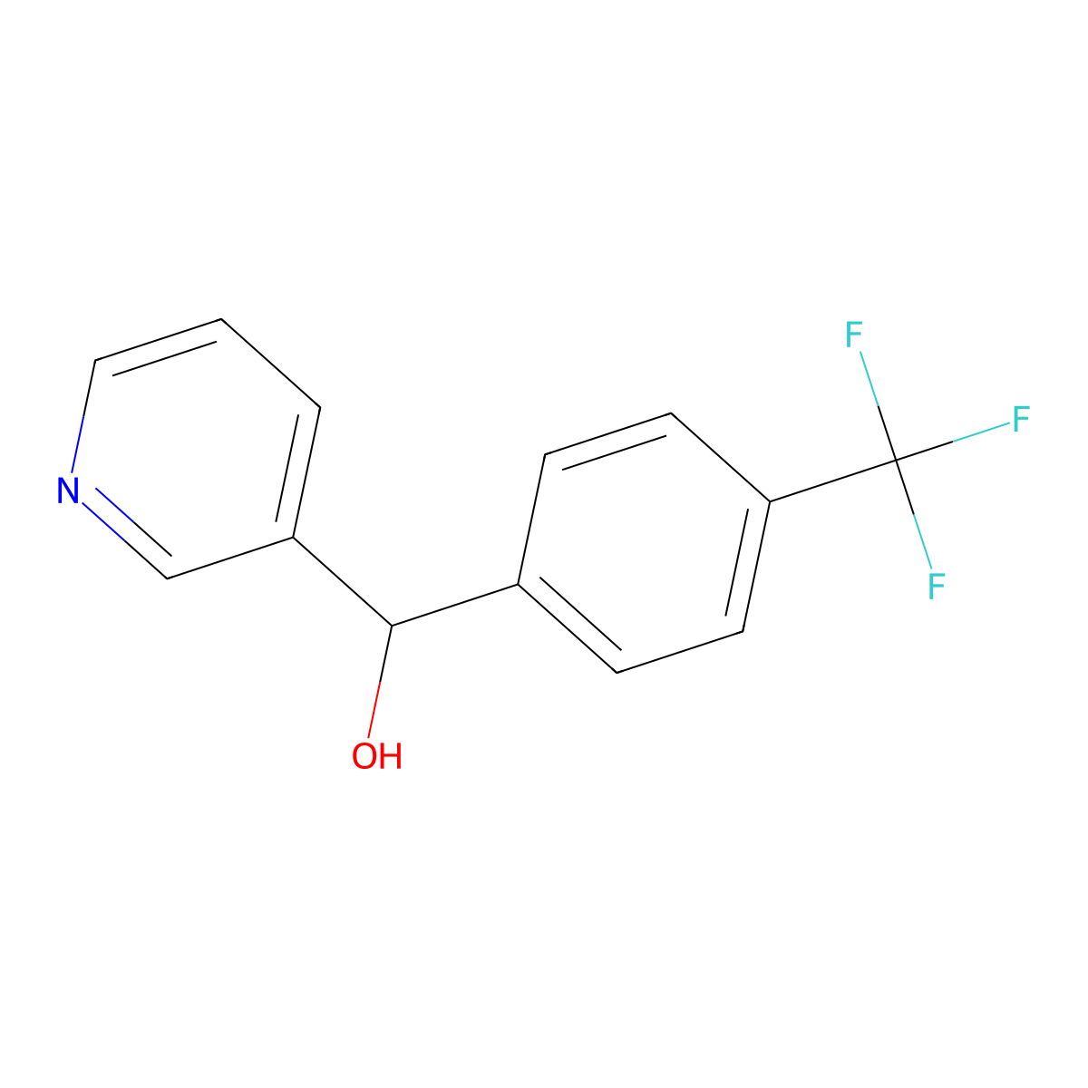 Pyridin-3-yl(4-(trifluoromethyl)phenyl)methanol molecular structure, CAS 1340875-16-2