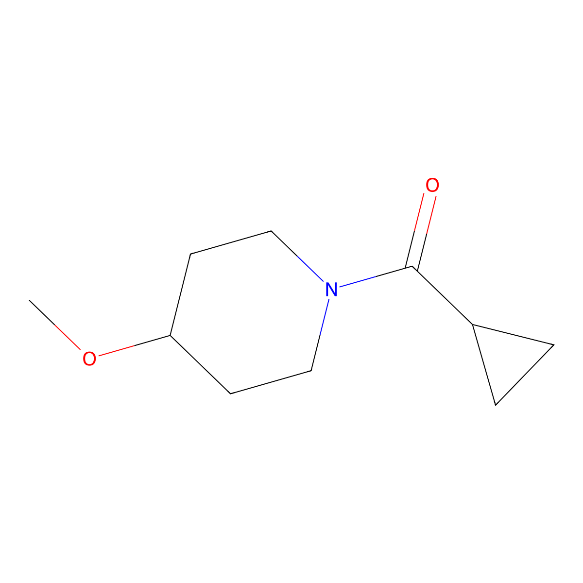 1-Cyclopropanecarbonyl-4-methoxypiperidine molecular structure, CAS 1340884-17-4