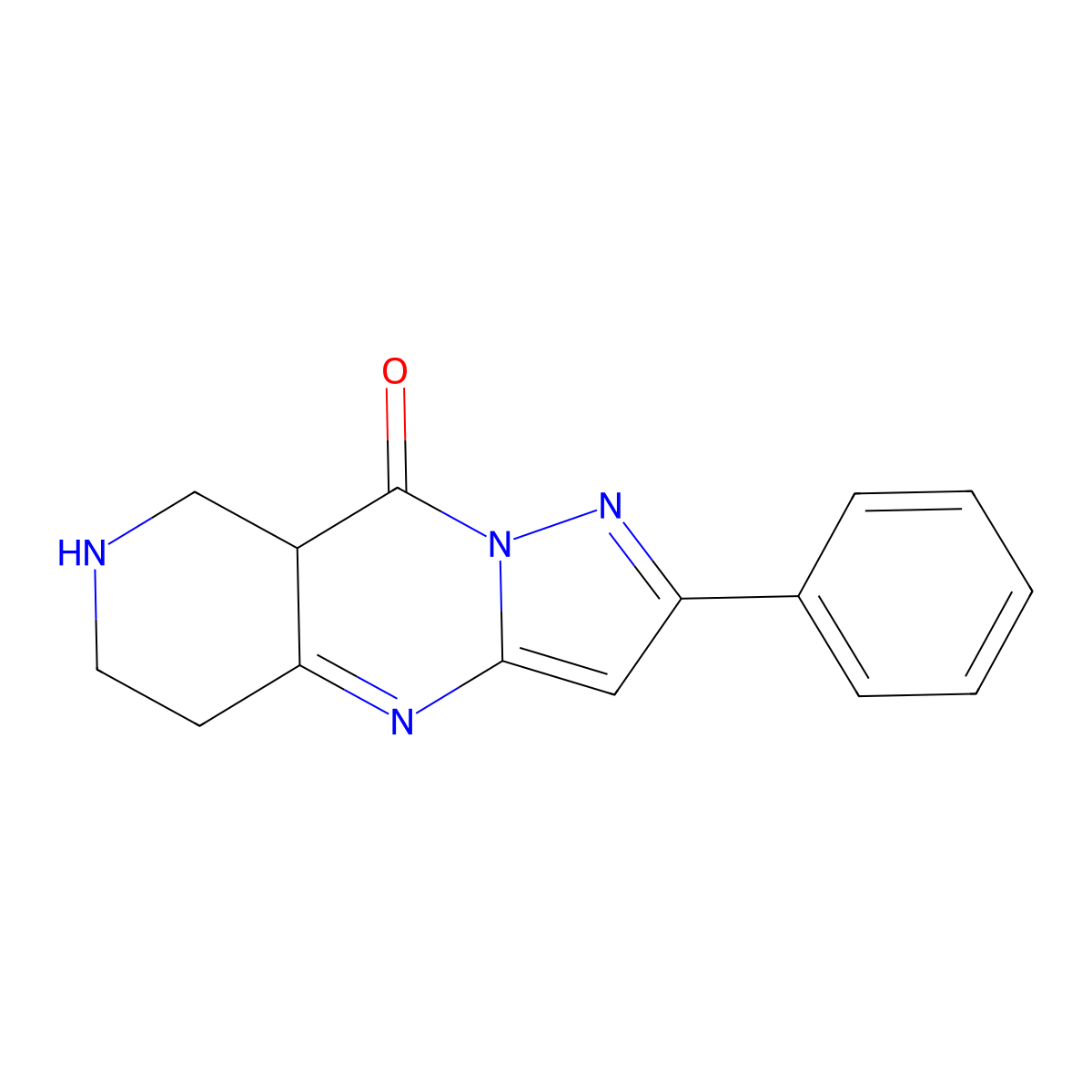 2-Phenyl-6,7,8,8a-tetrahydropyrazolo[1,5-a]pyrido[4,3-d]pyrimidin-9(5H)-one molecular structure, CAS 1340888-73-4