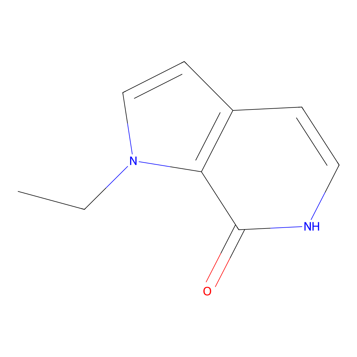 1-ethyl-1H,6H,7H-pyrrolo[2,3-c]pyridin-7-one molecular structure, CAS 1340902-81-9