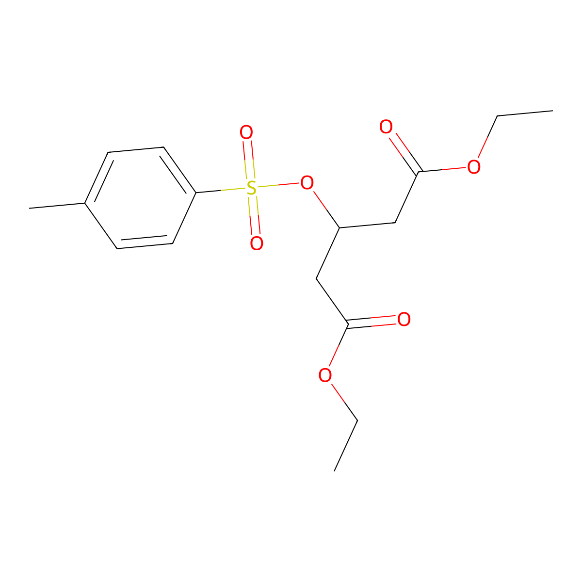 1,5-Diethyl 3-[(4-methylbenzenesulfonyl)oxy]pentanedioate molecular structure, CAS 134095-56-0