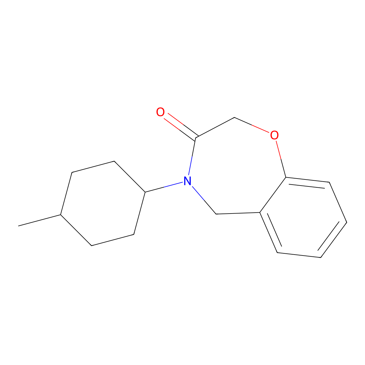 4-(4-methylcyclohexyl)-4,5-dihydro-1,4-benzoxazepin-3(2H)-one molecular structure, CAS 1340964-10-4