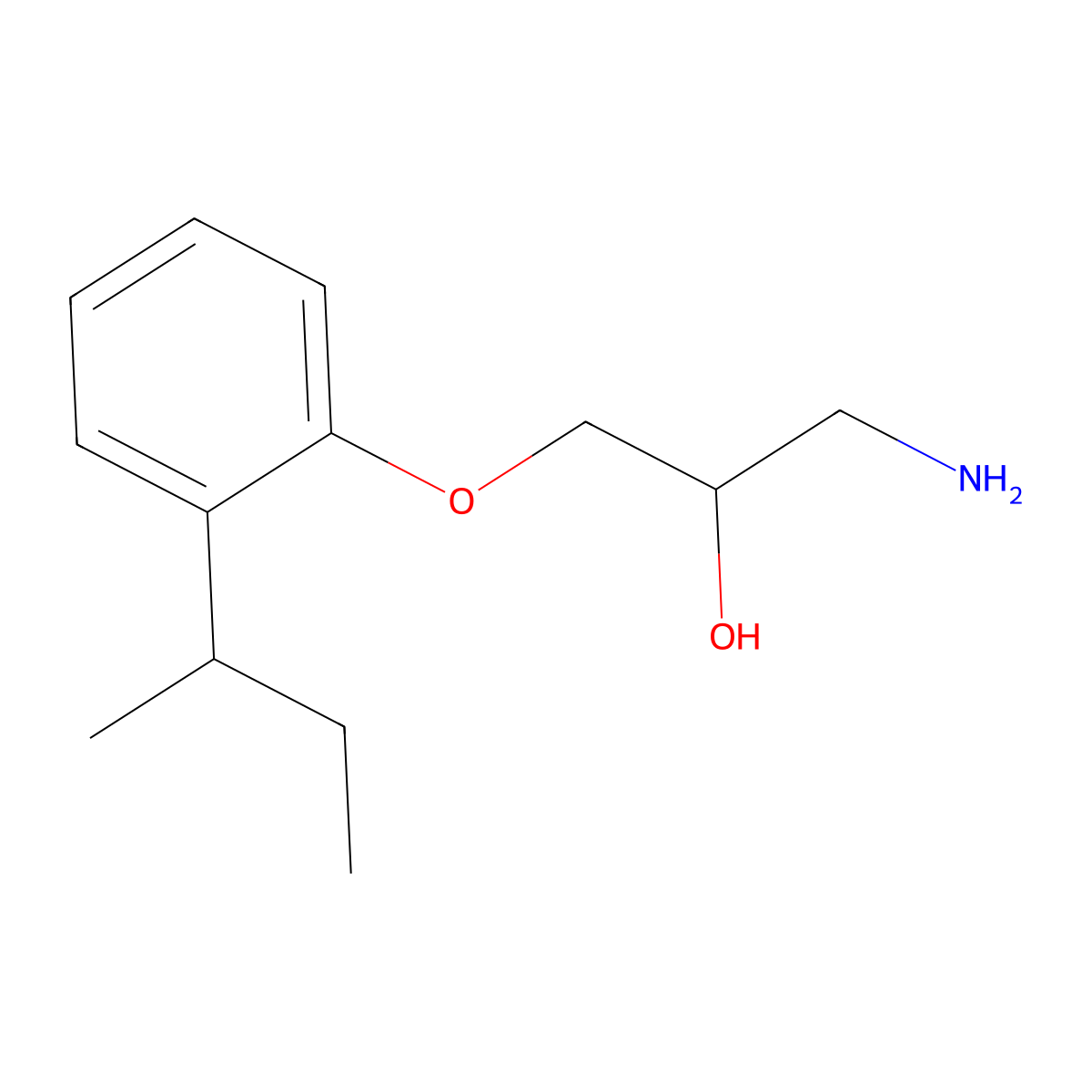 1-Amino-3-[2-(butan-2-YL)phenoxy]propan-2-OL molecular structure, CAS 134098-90-1