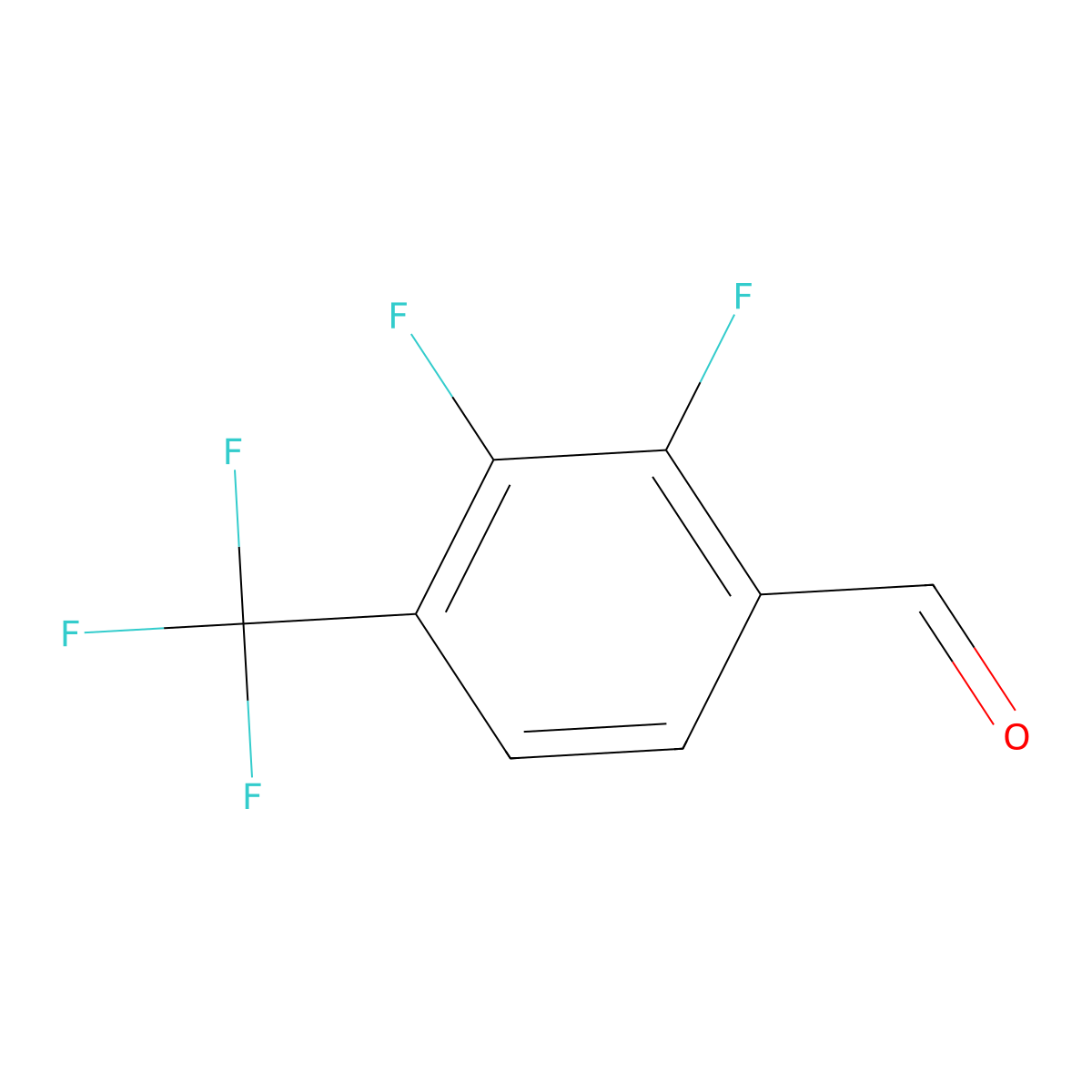 2,3-Difluoro-4-(trifluoromethyl)benzaldehyde molecular structure, CAS 134099-20-0