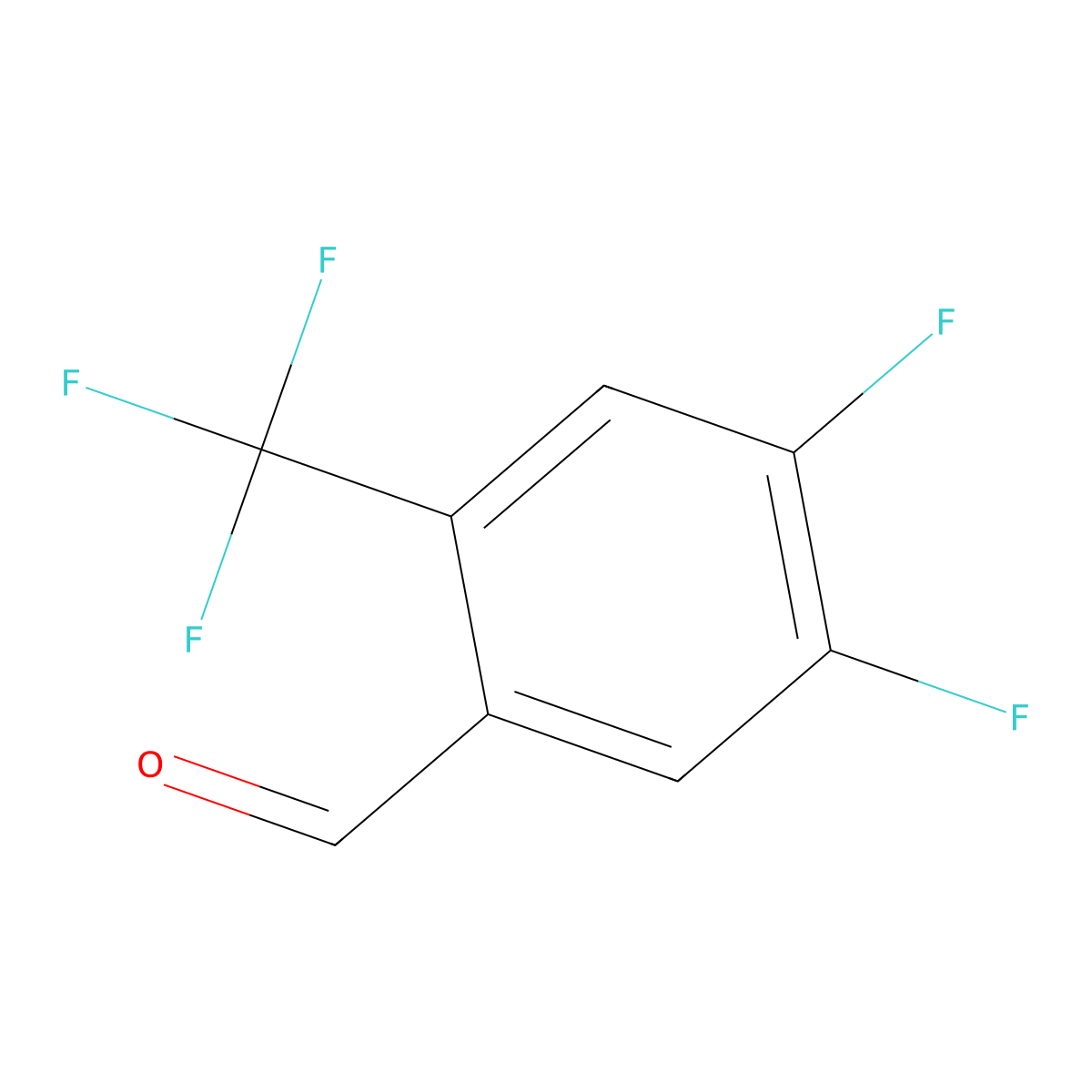4,5-Difluoro-2-(trifluoromethyl)benzaldehyde molecular structure, CAS 134099-22-2