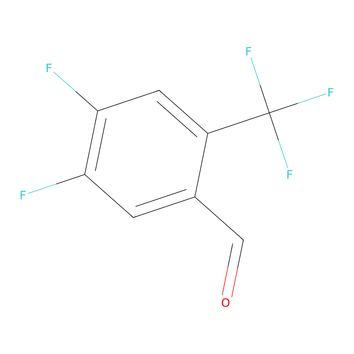 4,5-Difluoro-2-(trifluoromethyl)benzaldehyde molecular structure, CAS 134099-22-2