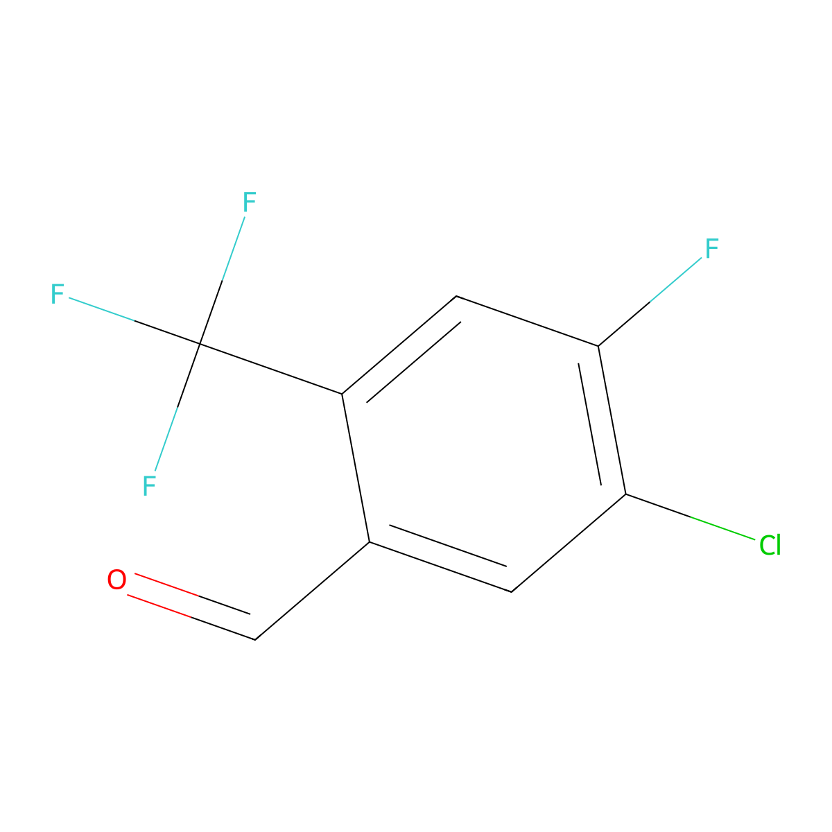 5-Chloro-4-fluoro-2-(trifluoromethyl)benzaldehyde molecular structure, CAS 134099-23-3