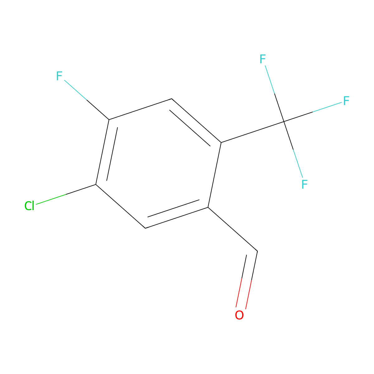 5-Chloro-4-fluoro-2-(trifluoromethyl)benzaldehyde molecular structure, CAS 134099-23-3