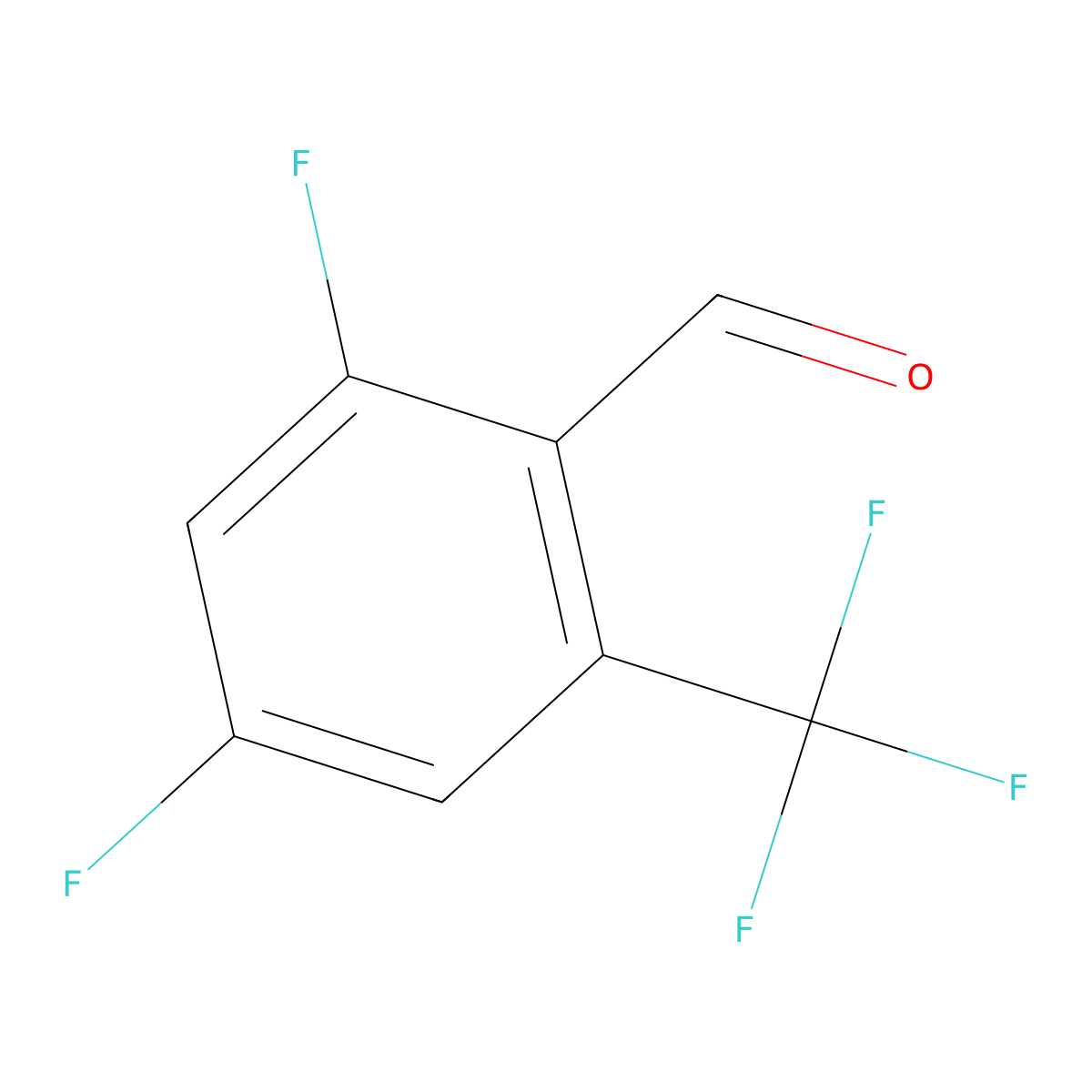 2,4-Difluoro-6-(trifluoromethyl)benzaldehyde molecular structure, CAS 134099-25-5