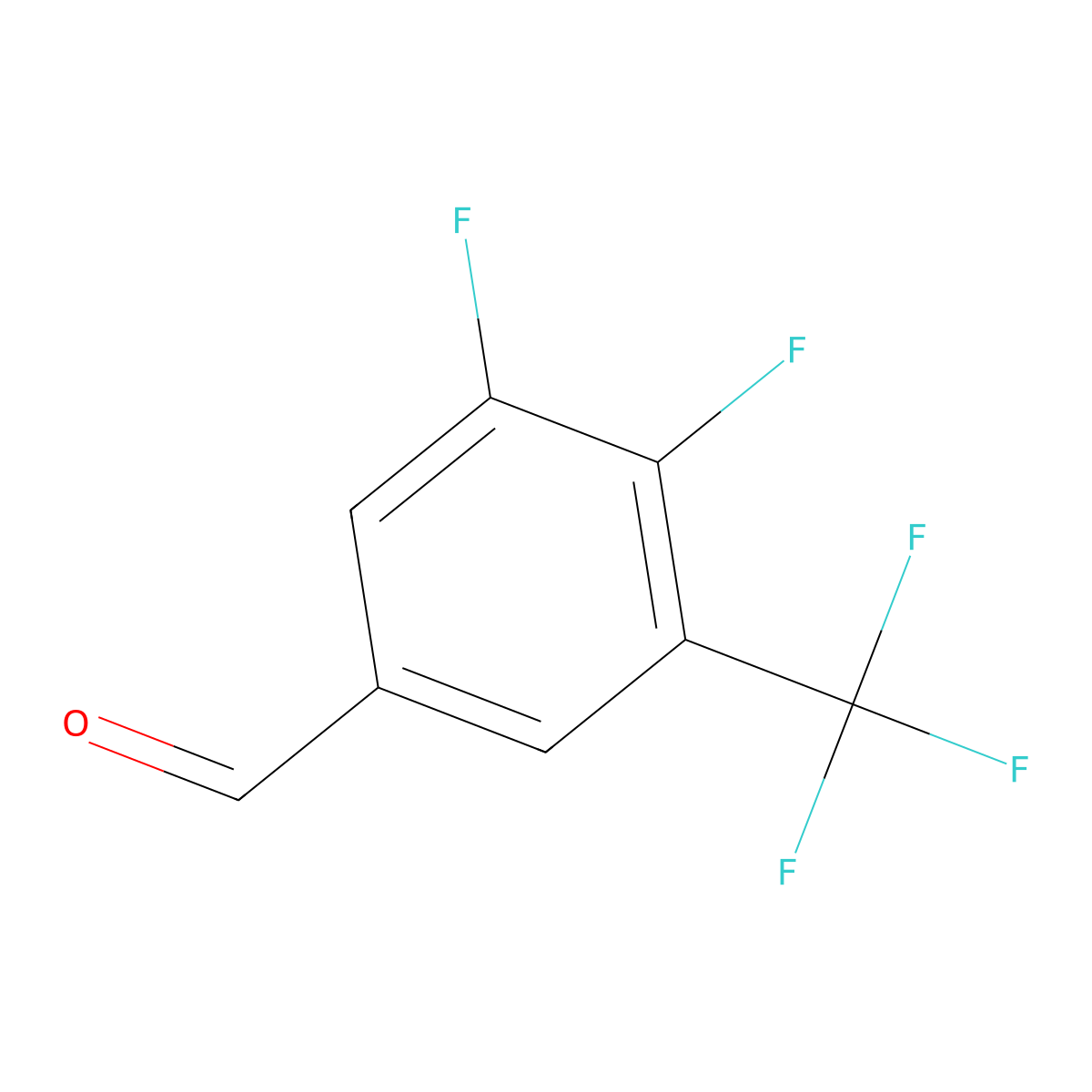 3,4-Difluoro-5-(trifluoromethyl)benzaldehyde molecular structure, CAS 134099-28-8
