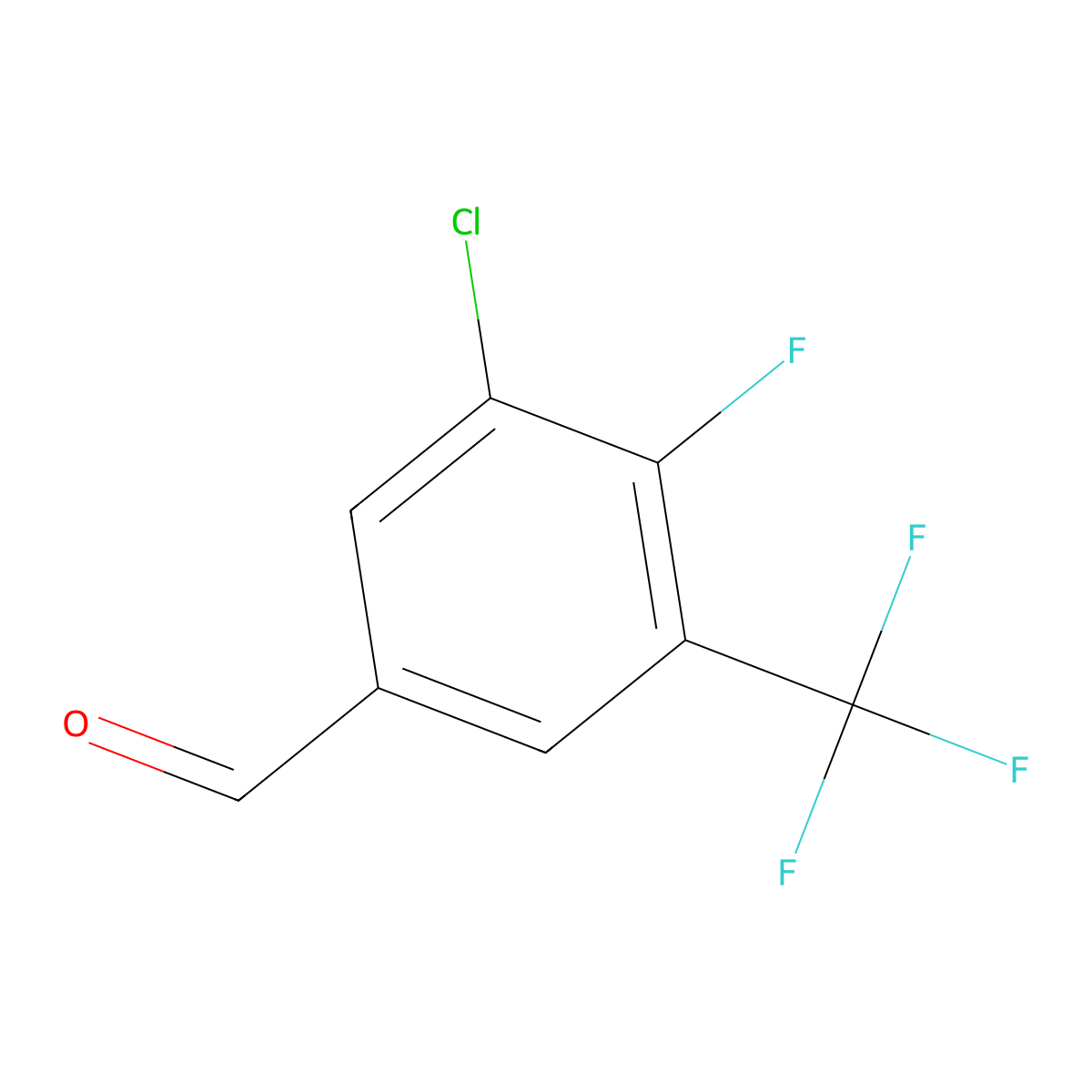 3-Chloro-4-fluoro-5-(trifluoromethyl)benzaldehyde molecular structure, CAS 134099-29-9