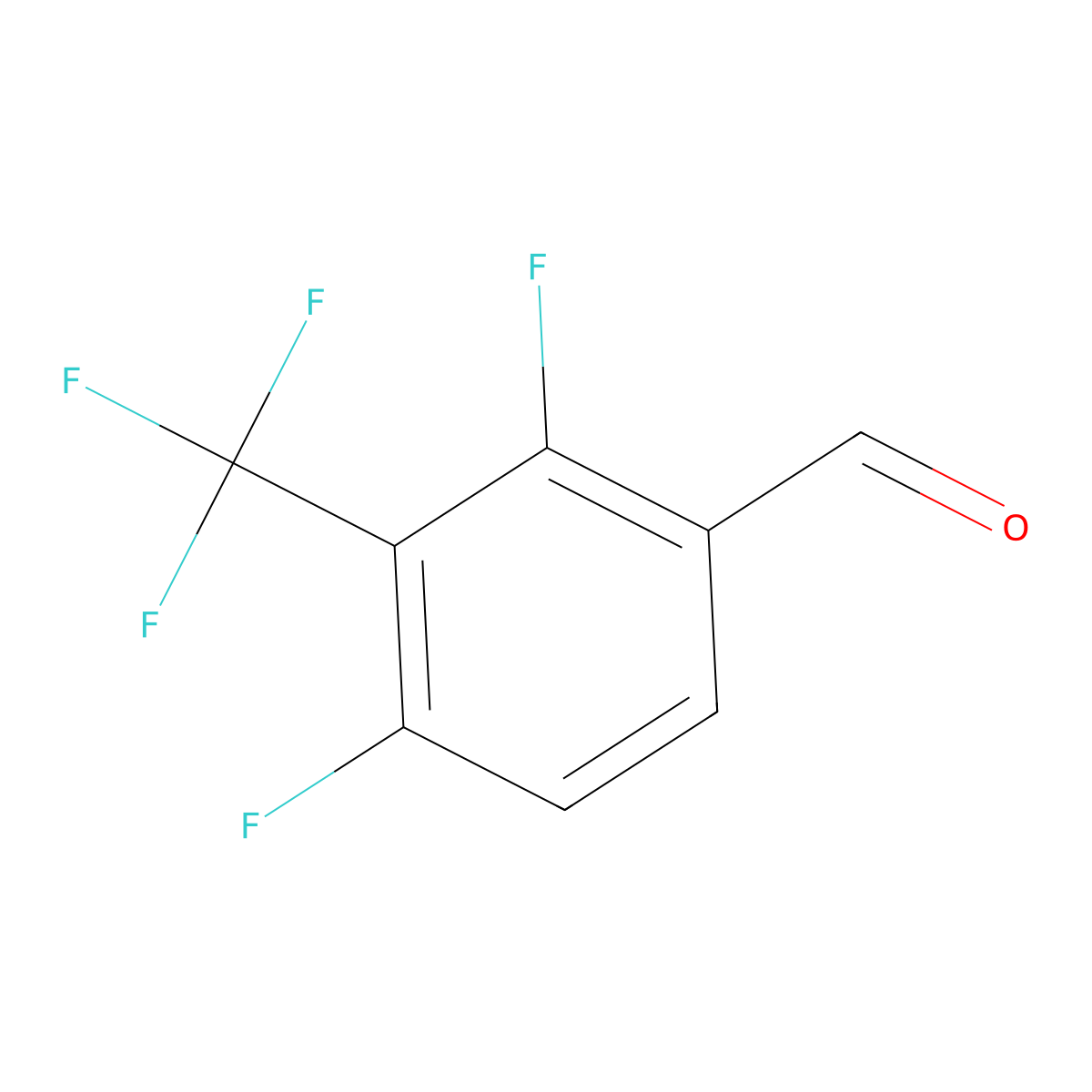 2,4-Difluoro-3-(trifluoromethyl)benzaldehyde molecular structure, CAS 134099-30-2