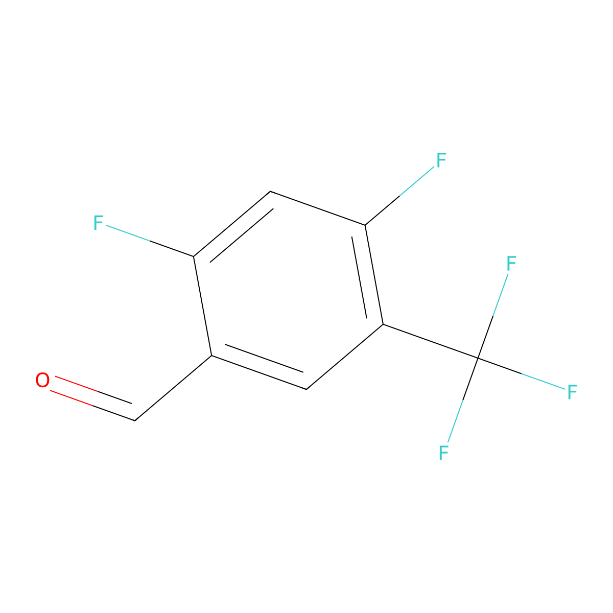 2,4-Difluoro-5-(trifluoromethyl)benzaldehyde molecular structure, CAS 134099-31-3