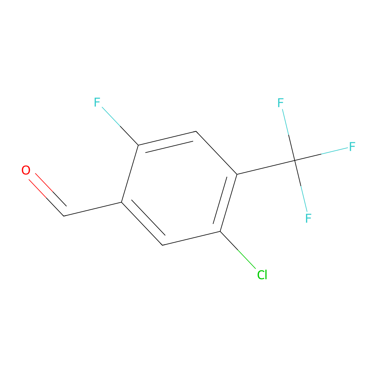 5-Chloro-2-fluoro-4-(trifluoromethyl)benzaldehyde molecular structure, CAS 134099-32-4