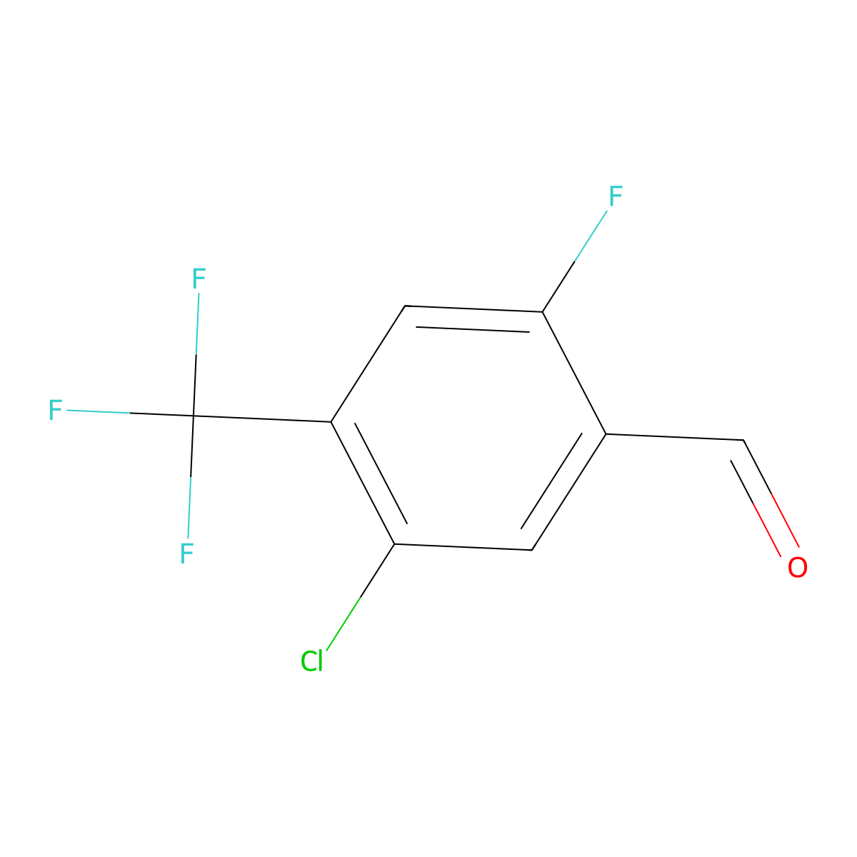 5-Chloro-2-fluoro-4-(trifluoromethyl)benzaldehyde molecular structure, CAS 134099-32-4