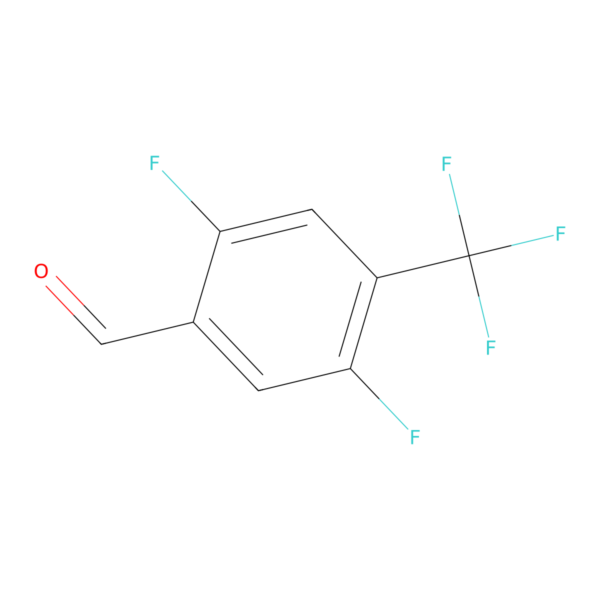 2,5-Difluoro-4-(trifluoromethyl)benzaldehyde molecular structure, CAS 134099-33-5
