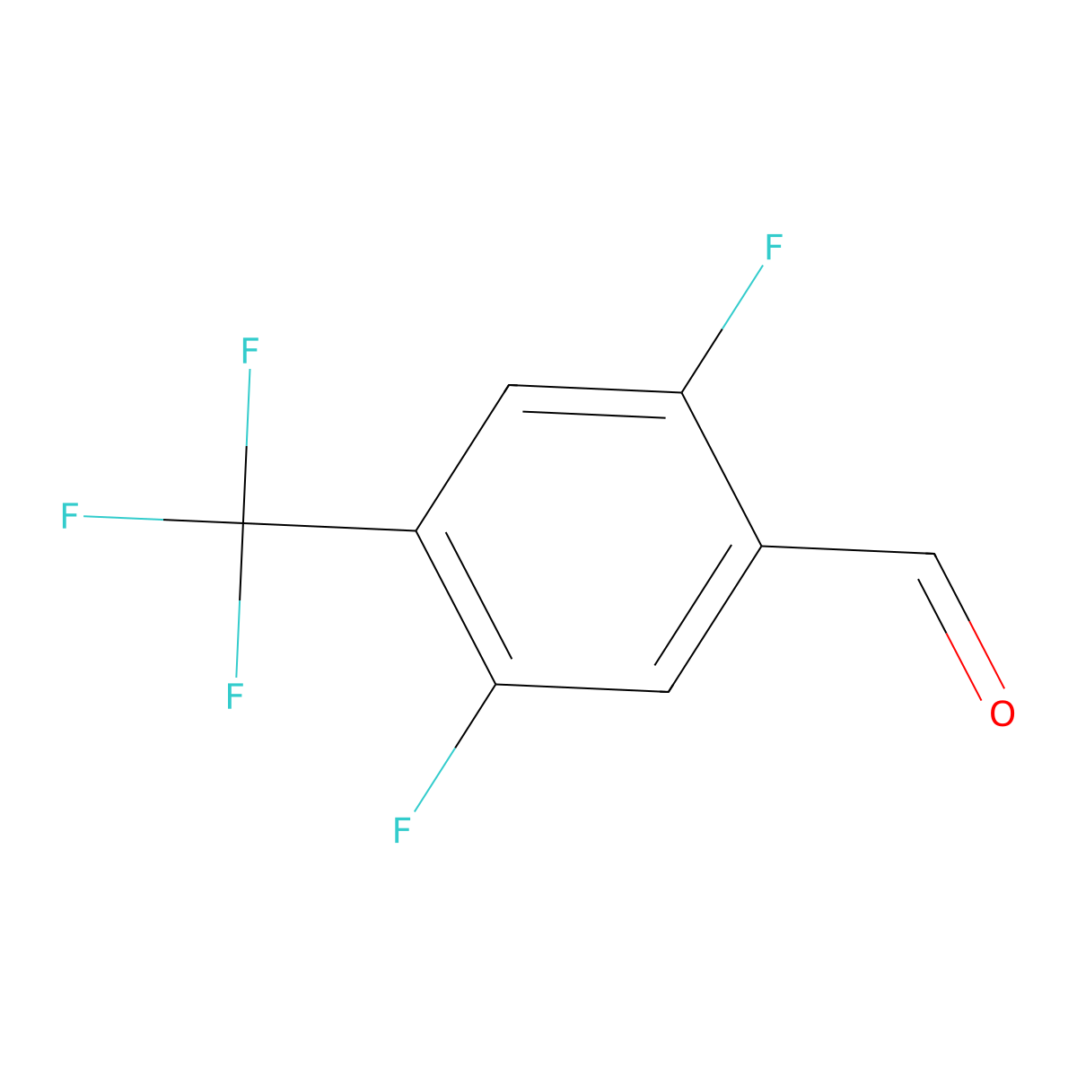 2,5-Difluoro-4-(trifluoromethyl)benzaldehyde molecular structure, CAS 134099-33-5