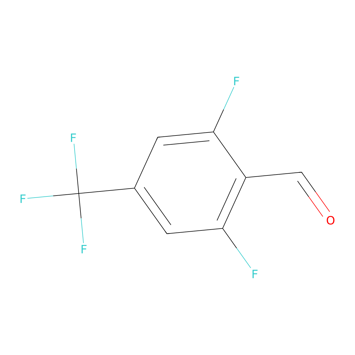 2,6-Difluoro-4-(trifluoromethyl)benzaldehyde molecular structure, CAS 134099-34-6