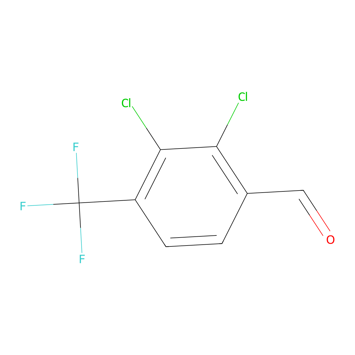 2,3-Dichloro-4-(trifluoromethyl)benzaldehyde molecular structure, CAS 134099-42-6