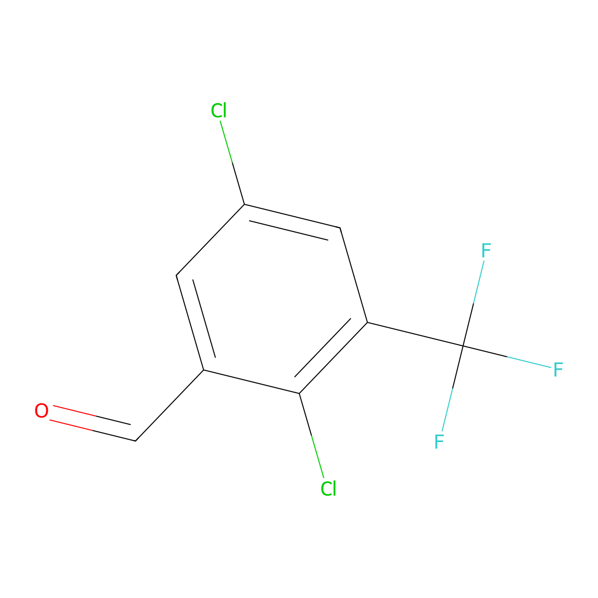 2,5-Dichloro-3-(trifluoromethyl)benzaldehyde molecular structure, CAS 134099-44-8