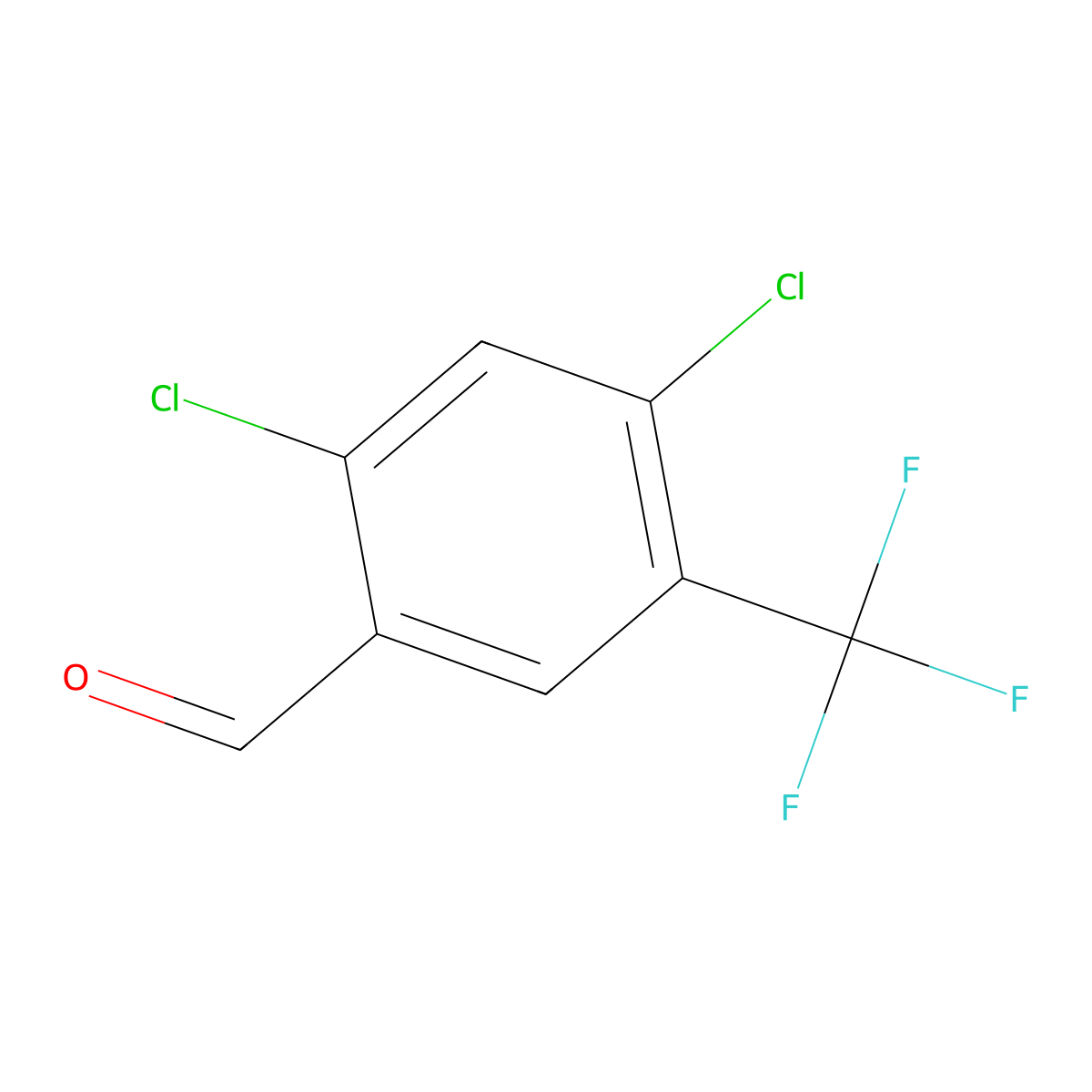 2,4-Dichloro-5-(trifluoromethyl)benzaldehyde molecular structure, CAS 134099-45-9