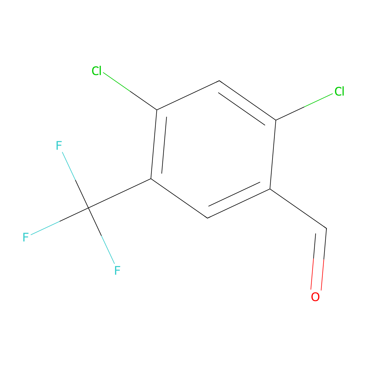 2,4-Dichloro-5-(trifluoromethyl)benzaldehyde molecular structure, CAS 134099-45-9