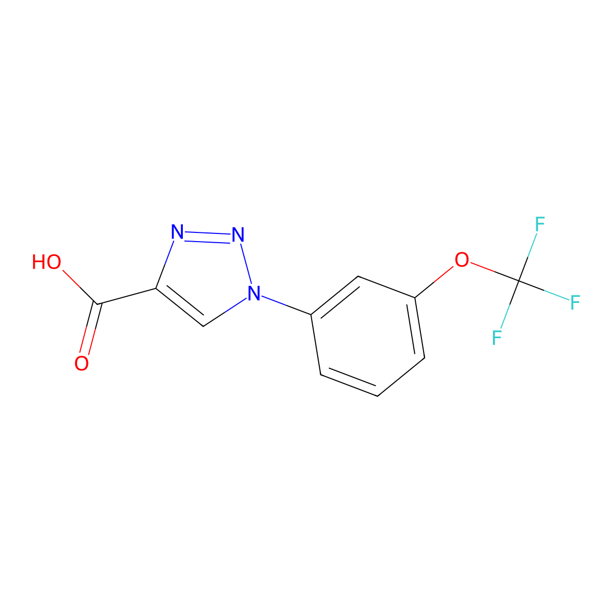 1-[3-(trifluoromethoxy)phenyl]-1H-1,2,3-triazole-4-carboxylic acid molecular structure, CAS 1340992-22-4