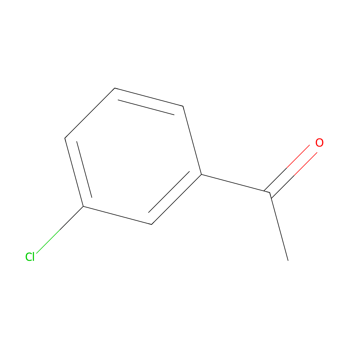 1-(3-Chlorophenyl)ethanone molecular structure, CAS 1341-24-8