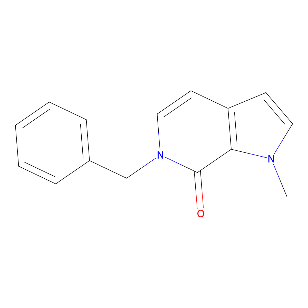 6-benzyl-1-methyl-1H,6H,7H-pyrrolo[2,3-c]pyridin-7-one molecular structure, CAS 1341003-08-4