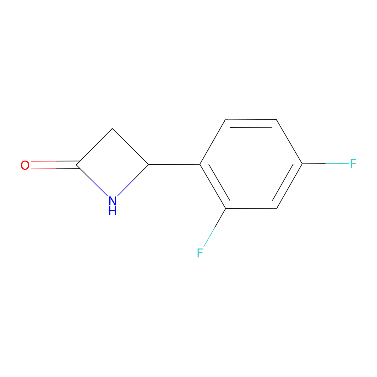 4-(2,4-Difluorophenyl)azetidin-2-one molecular structure, CAS 1341031-40-0